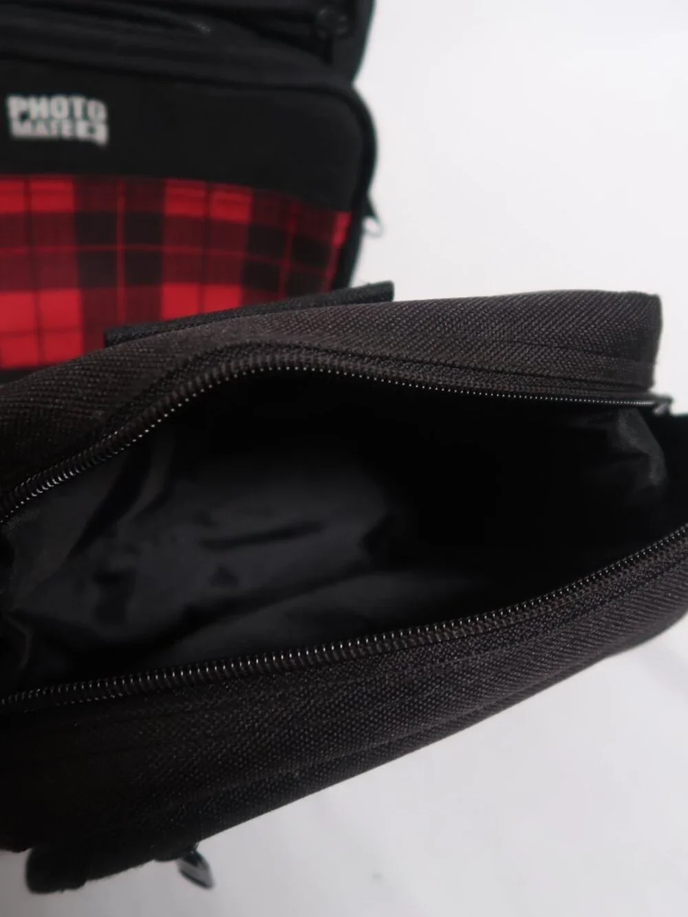 Bundle of 2 Camera Bags : Photo Mate Red Plaid Camera Bag and Samsonite black